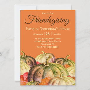 Oranje Waterverf pompoen Friendsgiving
