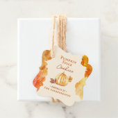 Oranje Waterverf Pompoen Kruiden  Bedankjes Labels (In situ)