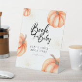 Oranje Waterverf pompoenboeken voor Baby Sign Reclamebord Met Voetstuk (Insitu)