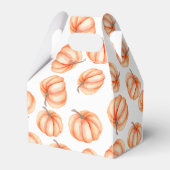 Oranje Waterverf pompoenpatroon Bedankdoosjes (Achterkant)