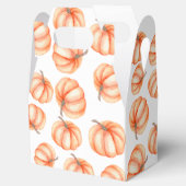 Oranje Waterverf pompoenpatroon Bedankdoosjes (Geopend)