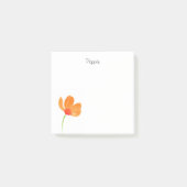 Oranje Waterverf Poppie Flower Post-it® Notes (Voorkant)