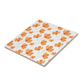 Oranje Waterverf Poppies Patroon Tegeltje (Zijkant)