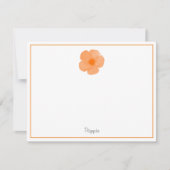 Oranje Waterverf Poppy 3 Notitiekaartje (Voorkant)