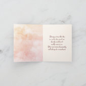 Oranje Waterverf Posy Sympathie Kaart (Binnen)