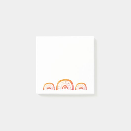 Oranje Waterverf Regenboog Post-it® Notes (Voorkant)