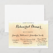 Oranje waterverf - repetities tijdens het diner kaart (Voorkant / Achterkant)