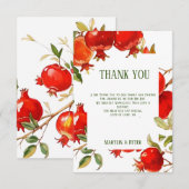Oranje waterverf thema Heldere kleuren Bedankkaart (Voorkant / Achterkant)
