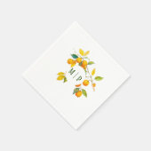 Oranje waterverf thema Heldere kleuren Servet (Hoek)