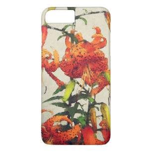 Oranje Waterverf Tiger Lily 1 Case-Mate iPhone Case