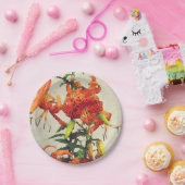 Oranje Waterverf Tiger Lily 1 Papieren Bordje (Feest)