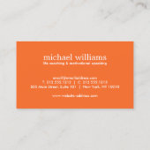 Oranje Waterverf Tree Life Coach II Visitekaartje (Achterkant)