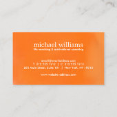 Oranje Waterverf Tree Life Coach, Raadgevers Visitekaartje (Achterkant)