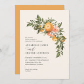 Oranje waterverf van citrusbloesem, botanische bru (Voorkant / Achterkant)