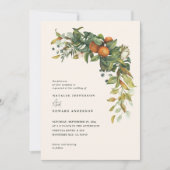 Oranje waterverf van citruspruimen botanische brui (Voorkant)