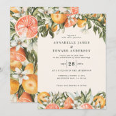 Oranje waterverf van citrusvruchten - botanische m (Voorkant / Achterkant)