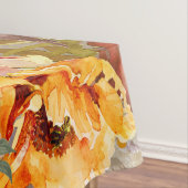 Oranje Waterverf van de herfst van de Herfst Burgu Tafelkleed (Voorbeeld)