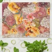 Oranje Waterverf van de herfst van de Herfst Burgu Theedoek (Gevouwen)