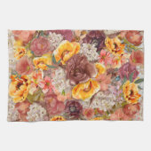 Oranje Waterverf van de herfst van de Herfst Burgu Theedoek (Horizontaal)