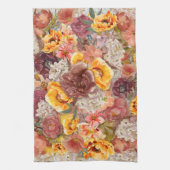 Oranje Waterverf van de herfst van de Herfst Burgu Theedoek (Verticaal)