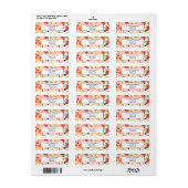 Oranje Waterverf van Floral Etiket (Full Sheet)