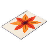 Oranje Waterverf van Floral Notitieboek (Linkerzijde)