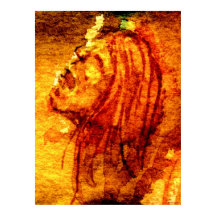 Oranje Waterverf van Sadheid Schilderen