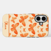 Oranje Waterverf Vlinders Case-Mate iPhone Case (Achterkant (horizontaal))