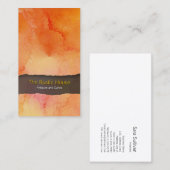 Oranje Waterverf Wash Retail Trade Visitekaartje (Voorkant / Achterkant)