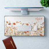 Oranje Waterverf Wildflower Bureaumat