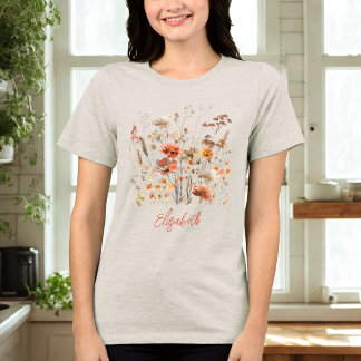Oranje Waterverf Wildflower Tri-Blend Shirt