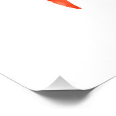 Oranje Waterverf Zee Crab Poster Print (Hoek)