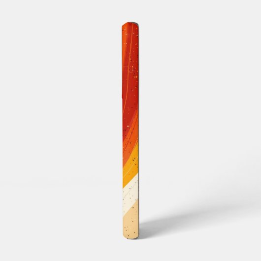 Oranje Wave Rush Telefoonhoes Samsung Galaxy Hoesje (Linkerkant)