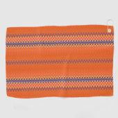 Oranje Wavy Pattern Golfhanddoek (Horizontaal)