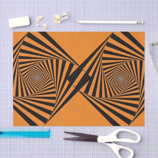 ORANJE Weefselpapier HALLOWEEN PSYCHEDELISCH PATRO Tissuepapier (Craft)