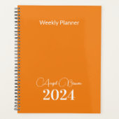 Oranje Weekly Maandelijkse Business Planner (Voorkant)
