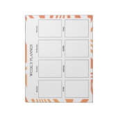 Oranje weekplanner op maat notitieblok (Linkerzijde)