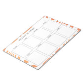 Oranje weekplanner op maat notitieblok (Schuin)