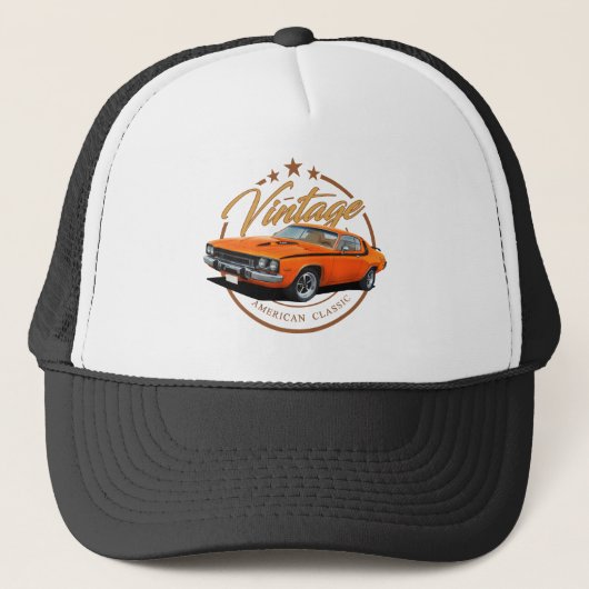 Oranje  wegwerper trucker pet (Voorkant)