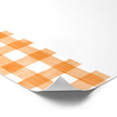 Oranje Welkomstteken op feestdag of Baby shower Poster (Hoek)