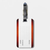  oranje wereldkaart bagagelabel (Achterkant verticaal)