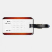  oranje wereldkaart bagagelabel (Achterkant horizontaal)