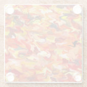 Oranje wervelglas Onderzetter (Achterkant)