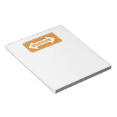 ORANJE WHATEVER ARROW ATTITUDE SHOUTOUWUITDRUKKING NOTITIEBLOK (Schuin)