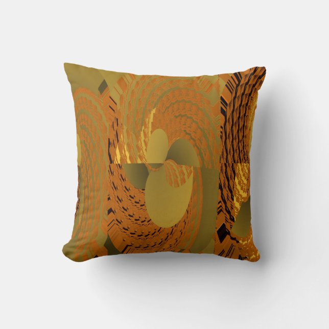 Oranje Whirl Pattern American MoJo Cushion Kussen (Voorkant)