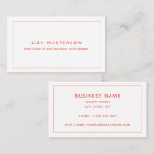 Oranje-White Alternative Medicine Minimal Visitekaartje (Voorkant / Achterkant)