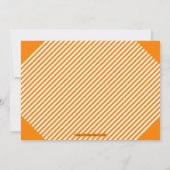 Oranje White Bold Typography Graduation Party Kaart (Achterkant)