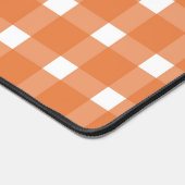 Oranje White Gingham Pattern Bureaumat (Hoek)