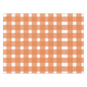 Oranje White Gingham Pattern Tafelkleed (Voorkant (Horizontaal))