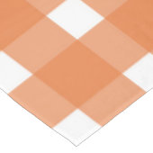 Oranje White Gingham Pattern Tafelkleed (Gekanteld)